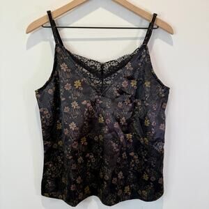 Idyllwind Cami Tank Women's M Floral Print Lace Trim Western Cowgirl Rustic Sexy